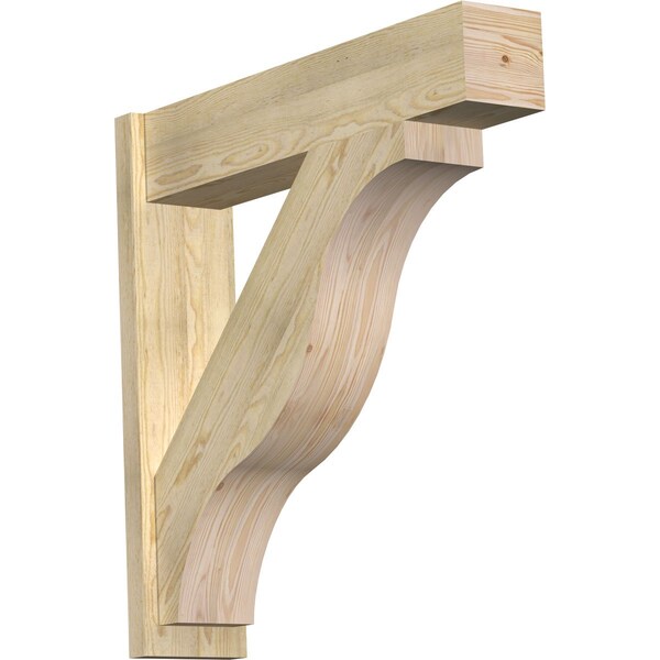 Ekena Millwork Funston Block Rough Sawn Outlooker, Douglas Fir, 8"W x 36"D x 36"H OUT08X36X36FST05RDF - main